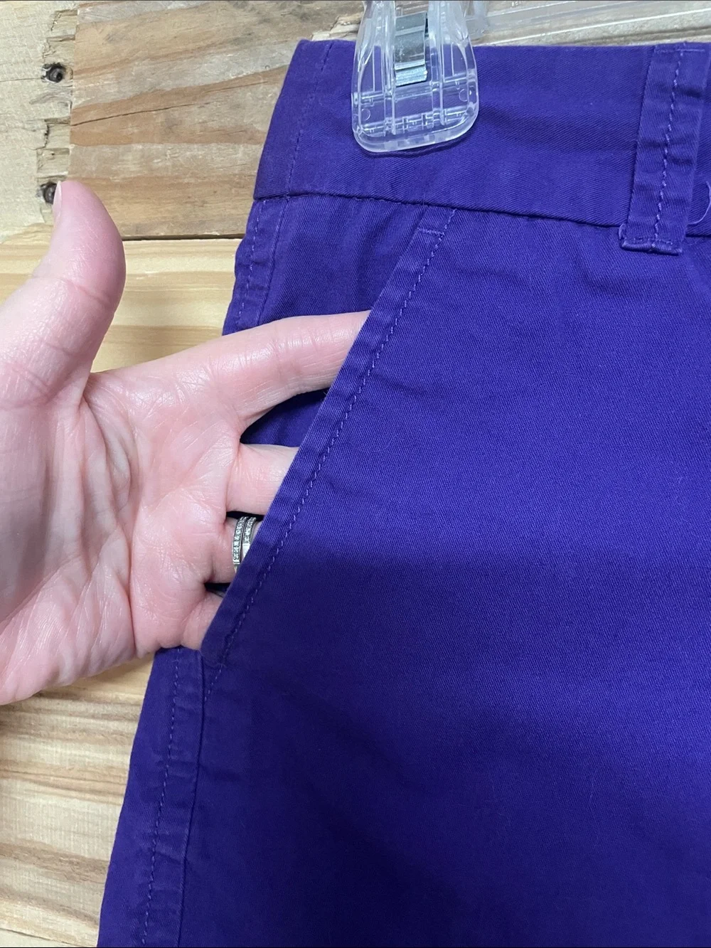 J. Crew size 00 Purple Low-rise 3.5”Shorts with Front and Back Pockets